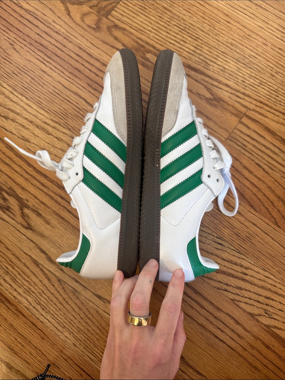 adidas White & Green Classic sambas - Picture 5 of 6